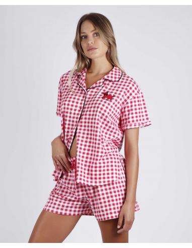 ADMAS Pijama Abierto Manga Corta Lou Lou Lovely para Mujer - Imagen 1