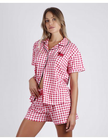 ADMAS Pijama Abierto Manga Corta Lou Lou Lovely para Mujer - Imagen 1