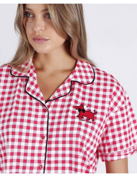 ADMAS Pijama Abierto Manga Corta Lou Lou Lovely para Mujer - Imagen 2