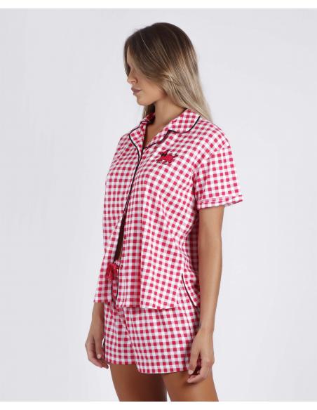 ADMAS Pijama Abierto Manga Corta Lou Lou Lovely para Mujer - Imagen 3