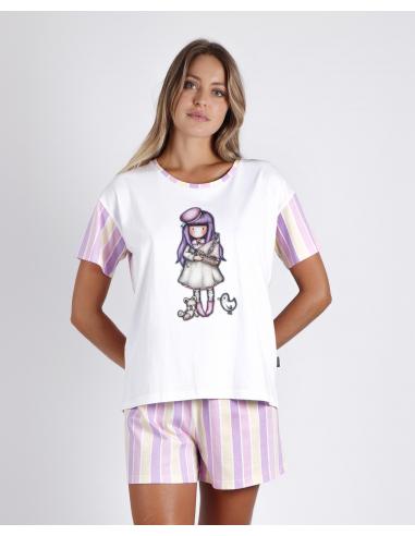 SANTORO GORJUSS Pijama Manga Corta Little Boat para Mujer - Imagen 1