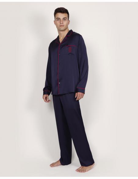 ADMAS CLASSIC Pijama Manga Larga Abierto Classic para Hombre - Imagen 2