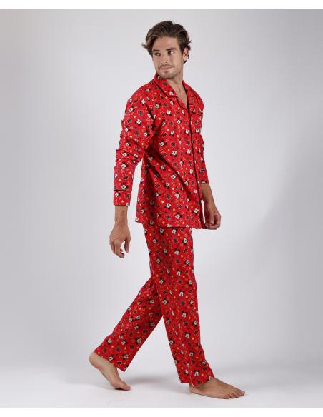 DISNEY Pijama Manga Larga Abierto Mickey Christmas para Hombre - Imagen 3