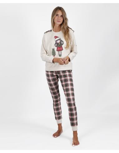 SANTORO Pijama Manga Larga Christmas Wish para Mujer - Imagen 1