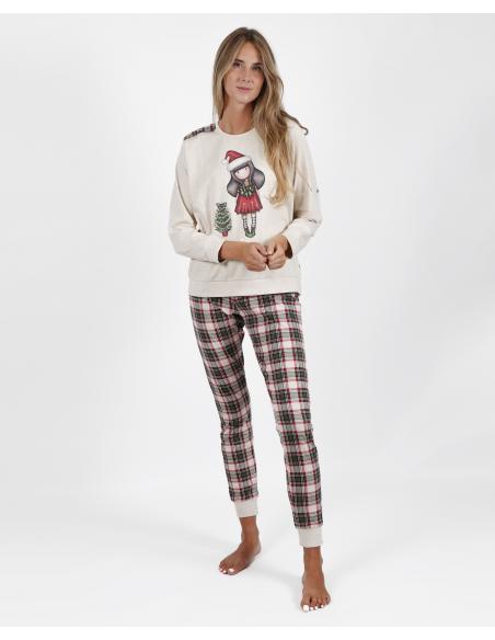 SANTORO Pijama Manga Larga Christmas Wish para Mujer - Imagen 1