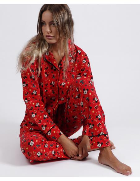 DISNEY Pijama Manga Larga Abierto Mickey Christmas para Mujer - Imagen 3