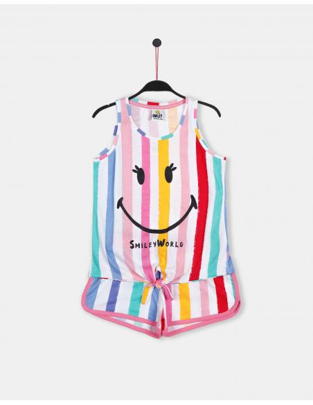 SMILEY Pijama Tirantes Rainbow para Niña - Imagen 1