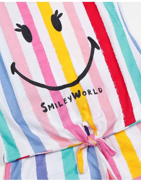 SMILEY Pijama Tirantes Rainbow para Niña - Imagen 2