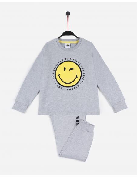 SMILEY Pijama Manga Larga Felpa Family para Niño - Imagen 1