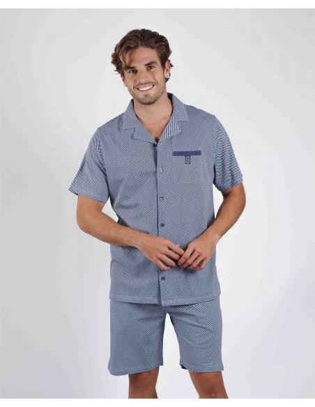 ADMAS CLASSIC Pijama Abierto Manga Corta Mercury para Hombre - Imagen 1