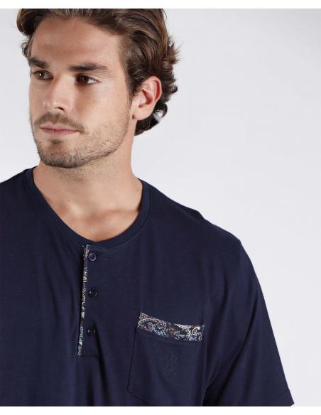 ADMAS CLASSIC Pijama Manga Corta Cachemire para Hombre - Imagen 2