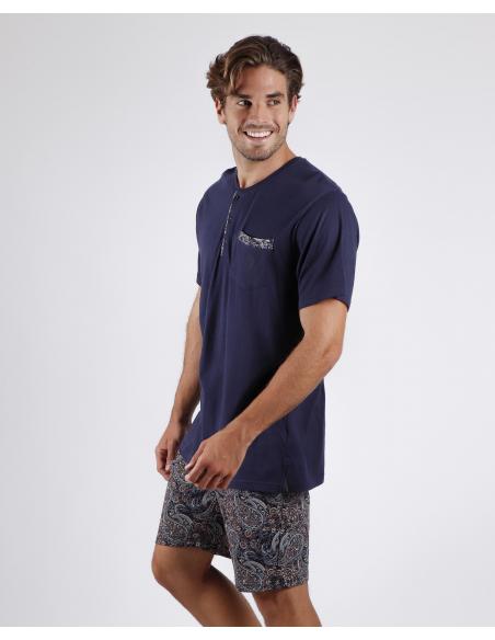 ADMAS CLASSIC Pijama Manga Corta Cachemire para Hombre - Imagen 3