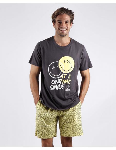 SMILEY Pijama Manga Corta One Smile para Hombre - Imagen 1