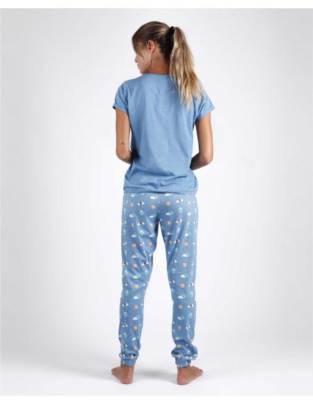 MR WONDERFUL Pijama Manga Corta Explore para Mujer - Imagen 3
