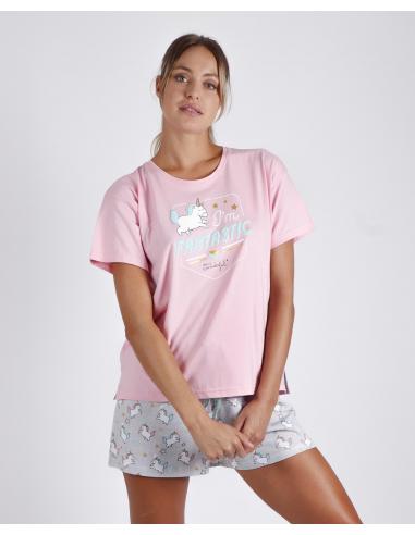 MR WONDERFUL Pijama Manga Corta I´m Fantastic para Mujer - Imagen 1
