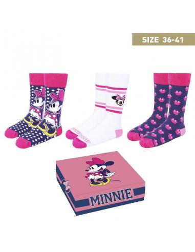 Pack 3 calcetines en caja regalo de Minnie Mouse - Imagen 1