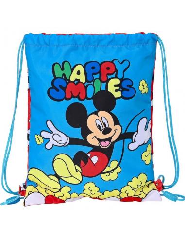 Bolsa cordones saco plano junior de Mickey Mouse &#39;happy smiles&#39; - Imagen 1