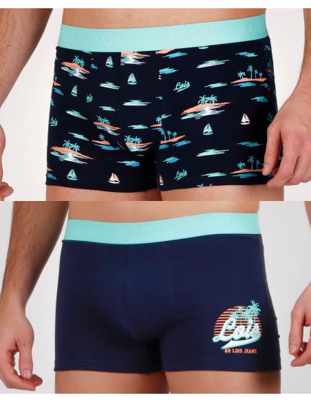 LOIS Calzoncillo/Bóxer Hawaii para Hombre, (Caja de 2 unidades) - Imagen 1