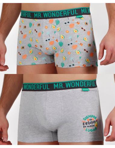 Mr Wonderful Calzoncillo/Bóxer Siempre es Verano para Hombre, (Caja de 2 unidades) - Imagen 1