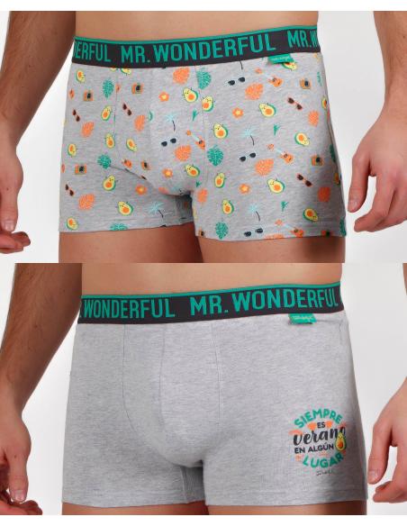 Mr Wonderful Calzoncillo/Bóxer Siempre es Verano para Hombre, (Caja de 2 unidades) - Imagen 1