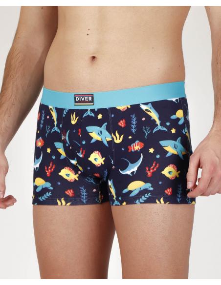 DIVER Calzoncillo/Bóxer Marine para Hombre, (Caja de 2 unidades) - Imagen 2