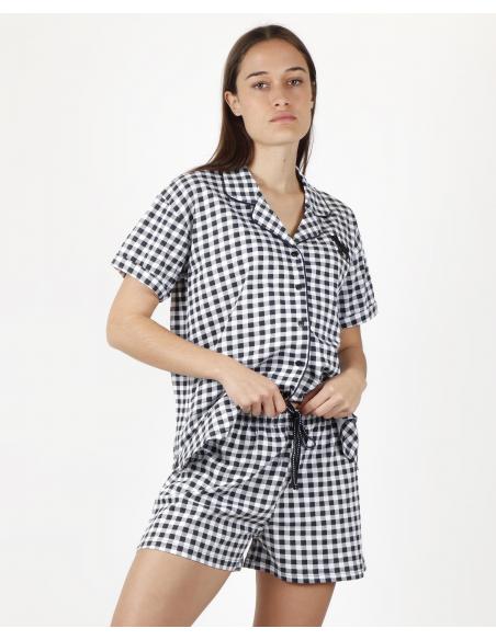ADMAS Pijama Abierto Manga Corta Lou Lou Lovely para Mujer - Imagen 4