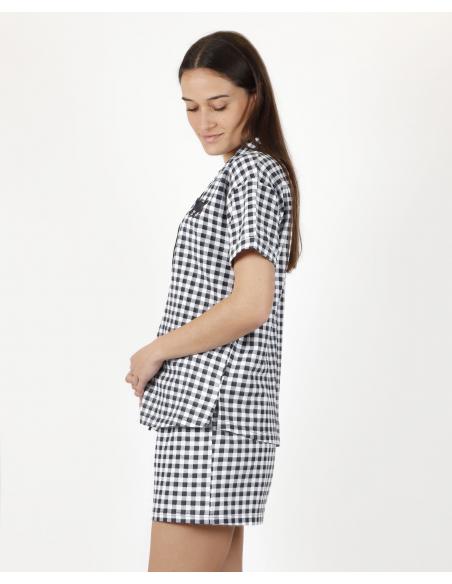 ADMAS Pijama Abierto Manga Corta Lou Lou Lovely para Mujer - Imagen 5