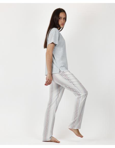 ADMAS CLASSIC Pijama Manga Corta Summer Stripes para Mujer - Imagen 2