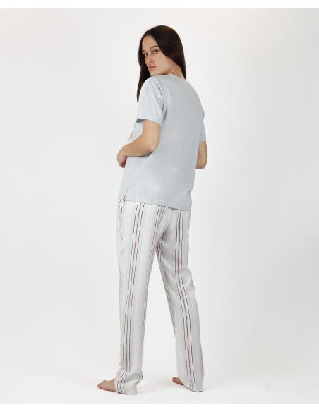 ADMAS CLASSIC Pijama Manga Corta Summer Stripes para Mujer - Imagen 3