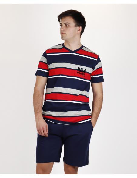 ADMAS Pijama Manga Corta New Adventures para Hombre - Imagen 1