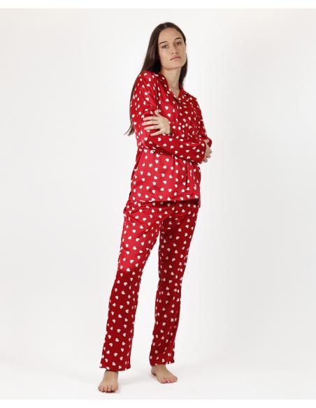 ADMAS CLASSIC Pijama Manga Larga Abierto Love Christmas para Mujer - Imagen 1
