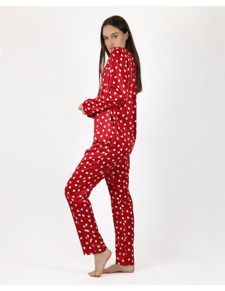 ADMAS CLASSIC Pijama Manga Larga Abierto Love Christmas para Mujer - Imagen 2