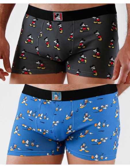 DISNEY Calzoncillo/Bóxer Mickey & Donald para Hombre, (Caja de 2 unidades) - Imagen 1