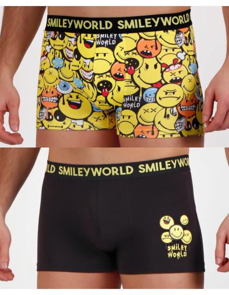 SMILEY Calzoncillo/Bóxer Creep para Hombre, (Caja de 2 unidades) - Imagen 1