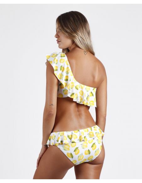 ADMAS Bikini Asimetrico Volante Lemons para Mujer - Imagen 3