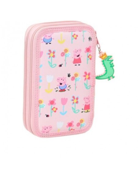 Plumier doble pequeño 28 piezas de Peppa Pig