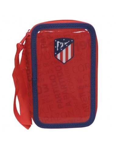 ▷ ESTUCHE PLUMIER TRIPLE COMPLETO DE ATLETICO DE MADRID