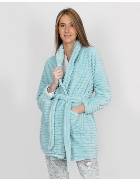 ADMAS Bata Manga Larga Calentita Winter Paisley para Mujer - Imagen 7