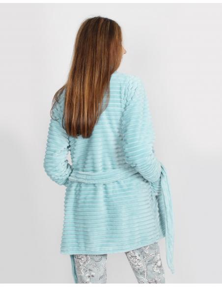 ADMAS Bata Manga Larga Calentita Winter Paisley para Mujer - Imagen 9
