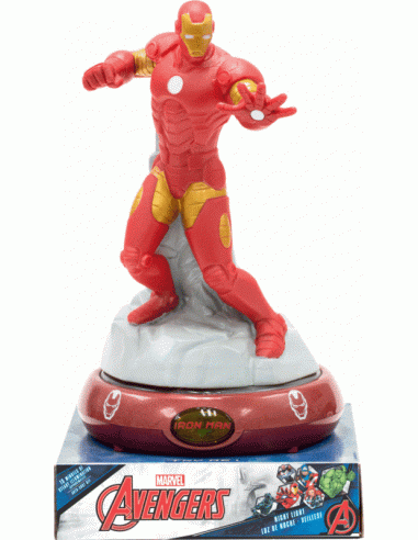 Lámpara led de noche figura 3D 23cm Ironman de Avengers - Imagen 1