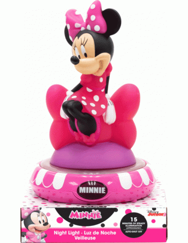 Lámpara led de noche figura 3D 23cm de Minnie Mouse - Imagen 1