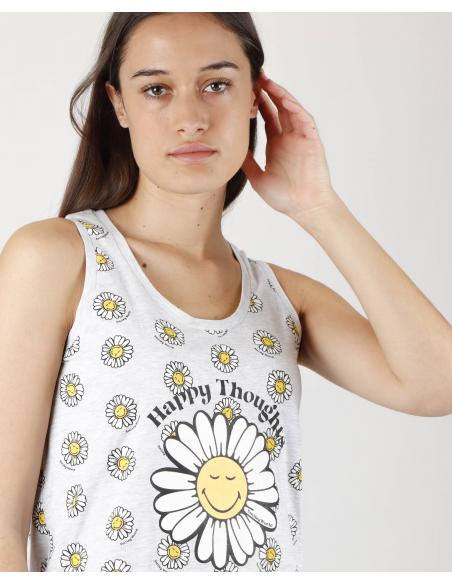 SMILEY Camisola Tirantes Happy Thoughts para Mujer - Imagen 2