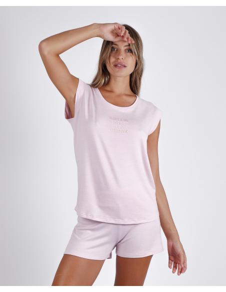 ADMAS Pijama Manga Corta The Silence para Mujer - Imagen 1