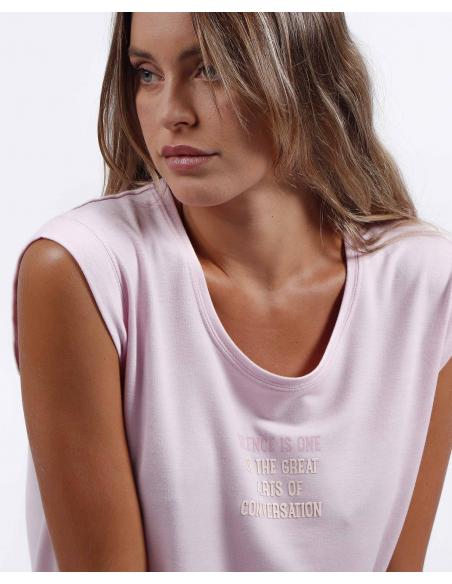 ADMAS Pijama Manga Corta The Silence para Mujer - Imagen 2