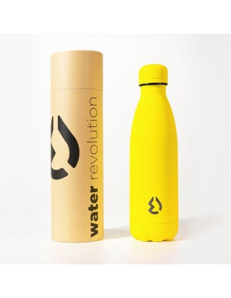 Botella cantimplora termo de acero inox 500ml de Water Revolution Amarilla