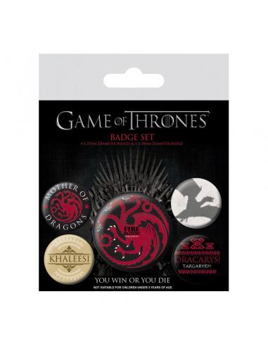 Pyramid International, Set de Chapas GoT Targaryen Fuego y Sangre Juego de Tronos - Imagen 1