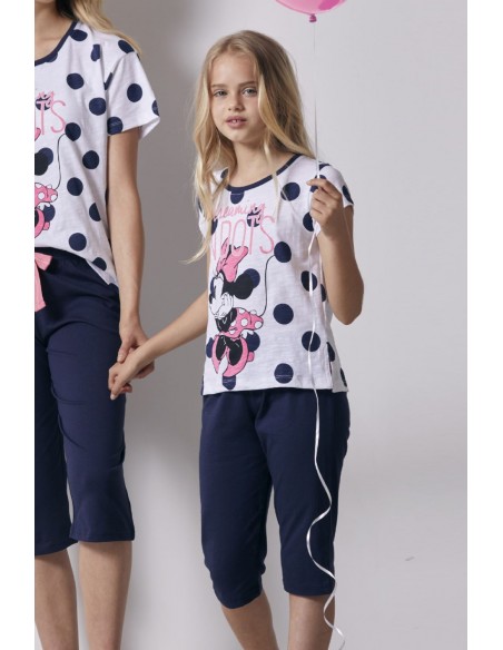 DISNEY Pijama Manga Corta Minnie Dots para Niña