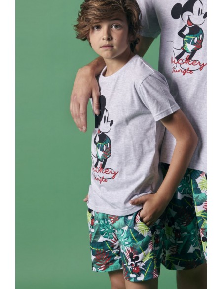 DISNEY Pijama Manga Corta Mickey Jungle para Niño