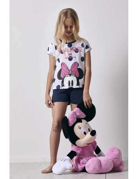 DISNEY Pijama Manga Corta Minnie Dots para Niña