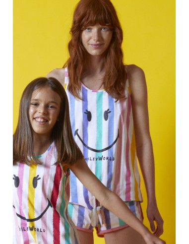 SMILEY Pijama Tirantes Rainbow para Niña